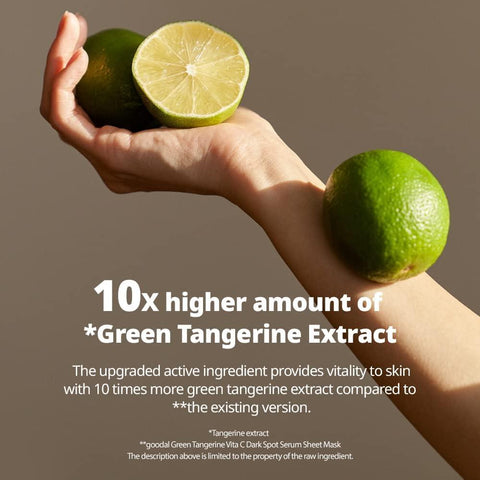 Soonsu Beauty Green Tangerine Vita C Dark Spot Care Serum Sheet Mask side view