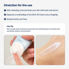 Soonsu Beauty DIVE IN Low Molecular Hyaluronic Acid Cream application use