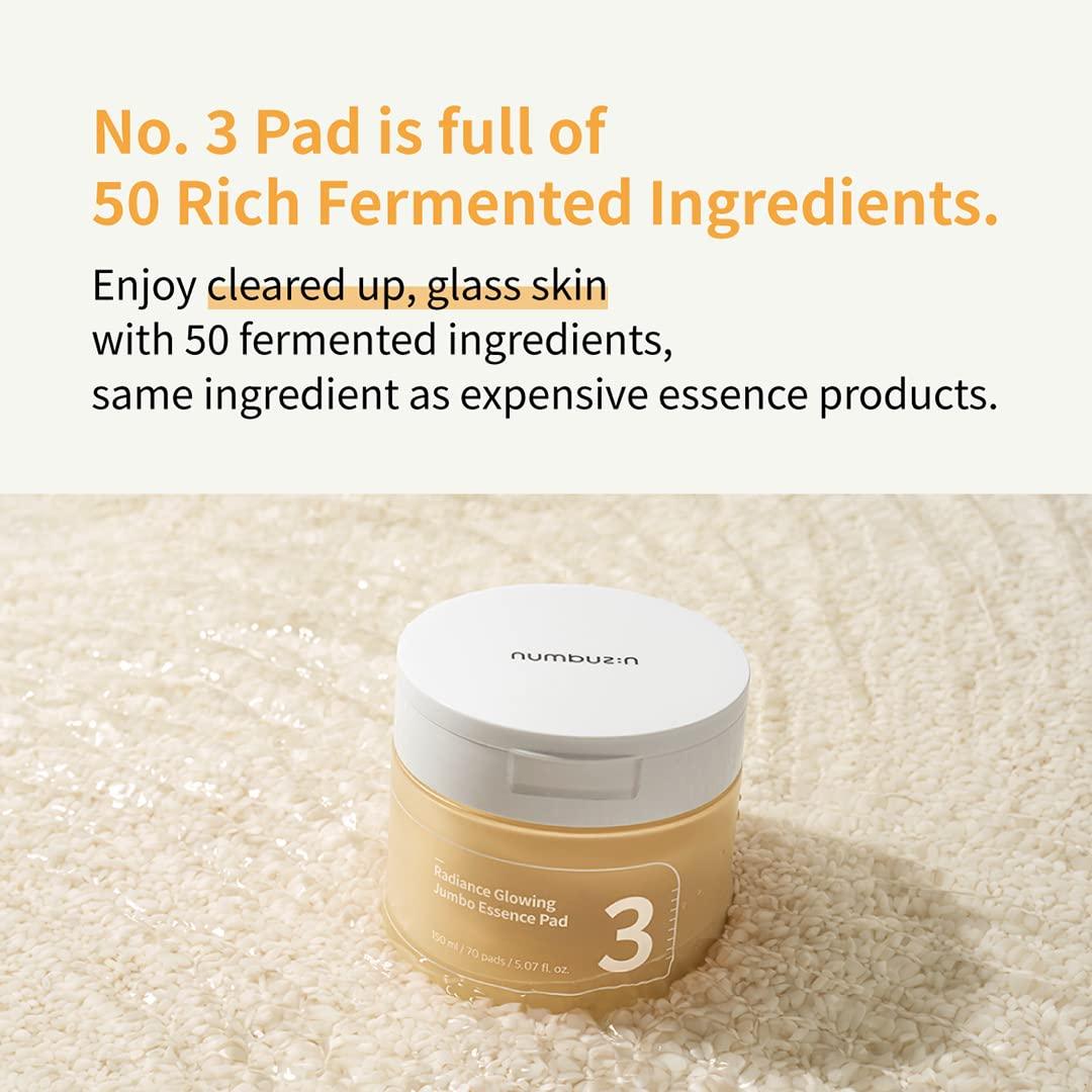 Soonsu Beauty No.3 Radiance Glowing Jumbo Essence Pad 70pads packaging design