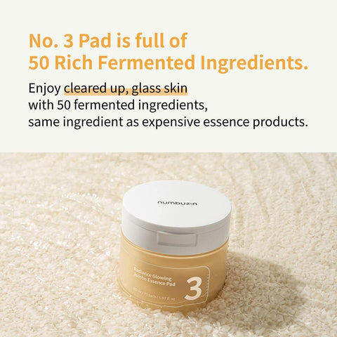 Soonsu Beauty No.3 Radiance Glowing Jumbo Essence Pad 70pads packaging design