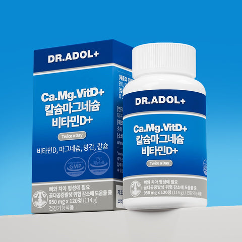 Dr. Adol Calcium-Magnesium-Vitamin D + Manganese 850 mg 120 Tablets
