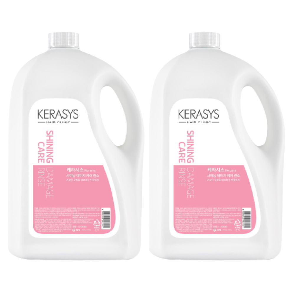 Kerasys Shining Damage Rinse 4L Container x2 (Pump Cap Not Included)