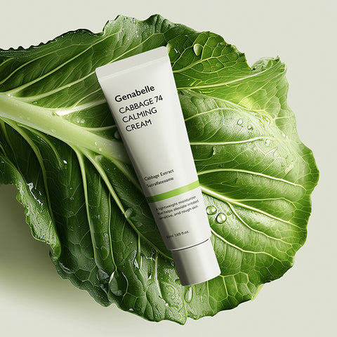 Genabelle Soothing Green 2-Piece Set (Squalane Serum 30ml + Cabbage Moisture Cream 50ml)
