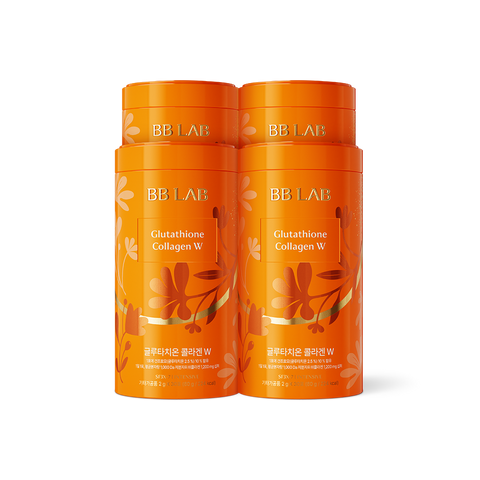 Nutrione BB Lab Glutathione Collagen Intensive W 4 Bottles (4-Month Supply) Low-Molecular Fish Powder