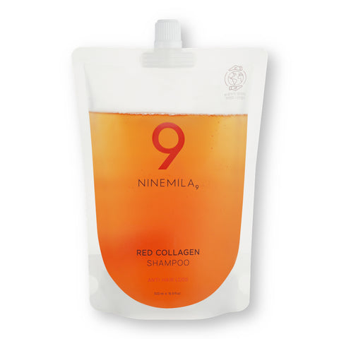 Ninemila Red Collagen Hair Loss Relief Shampoo 500ml (3 Pack) (Green Rose)