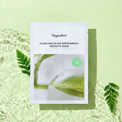 Veganifect Muhwabam Pore Mask 1pc + Green Barley Moisture Soothing Mask 1pc