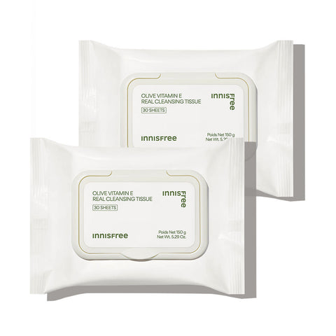 Innisfree Olive Vitamin E Real Cleansing Tissue 30 Sheets (2 Pack)