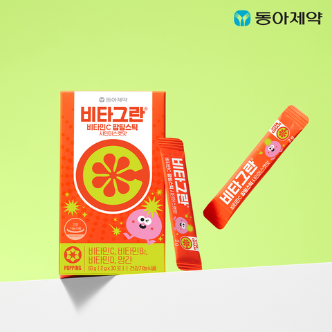 Dong-A Pharm Vitagran Vitamin C Popping Stick Shine Muscat Flavor 30 Sticks