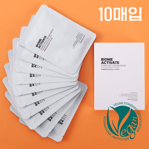 Biome Activate Enriched Cream Mask (10 Sheets) (3 Pack)