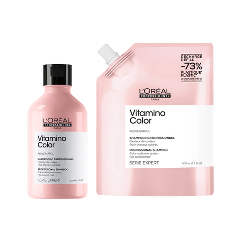 L'Oreal Professionnel Vitamino Color Shampoo 500ml + Refill 500ml