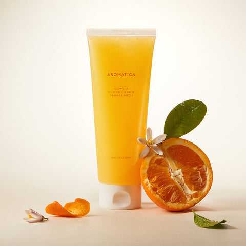 Aromatica Glow Vita Oil-in-Gel Cleanser Orange & Neroli 150ml