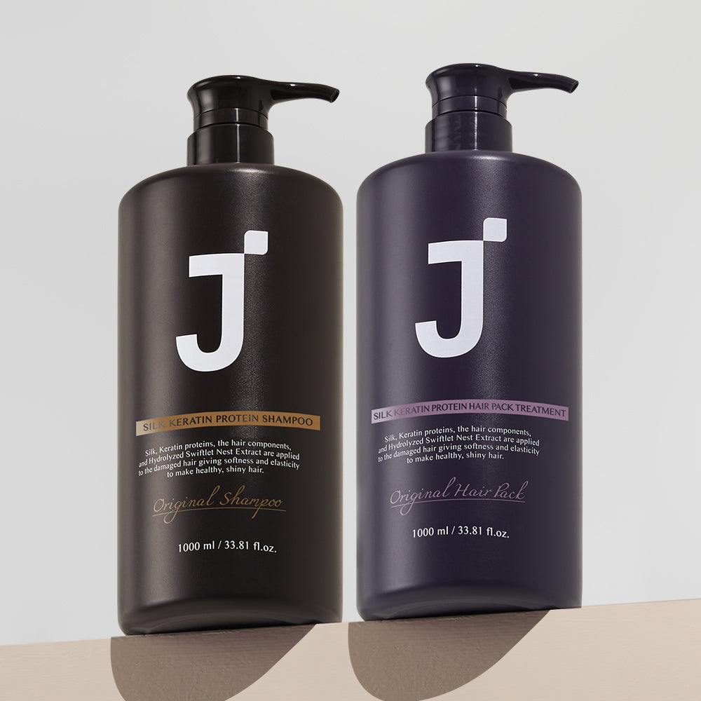 Jsoop Silk Keratin Damaged Hair Shampoo 1000ml + Treatment 1000ml Set