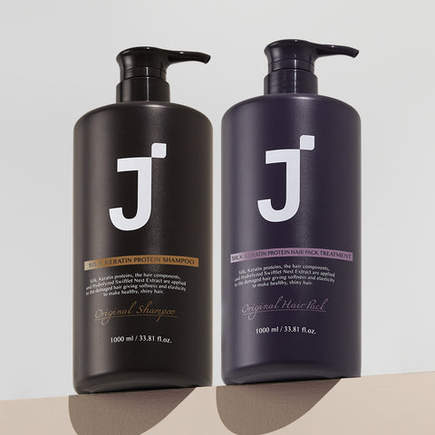 Jsoop Silk Keratin Damaged Hair Shampoo 1000ml + Treatment 1000ml Set