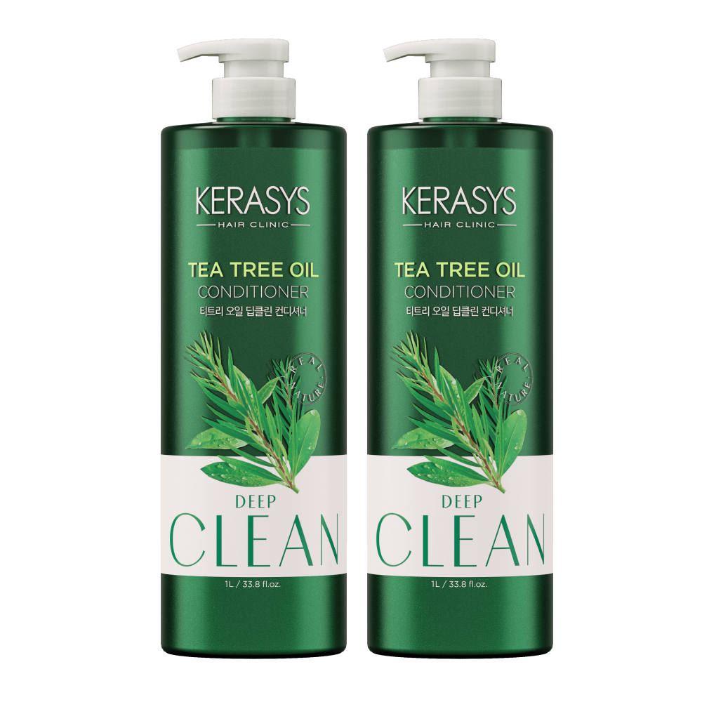Marivan Tea Tree Set Kerasys Real Nature Tea Tree Oil Shampoo 1L x2 + Foot Shampoo 410ml ...