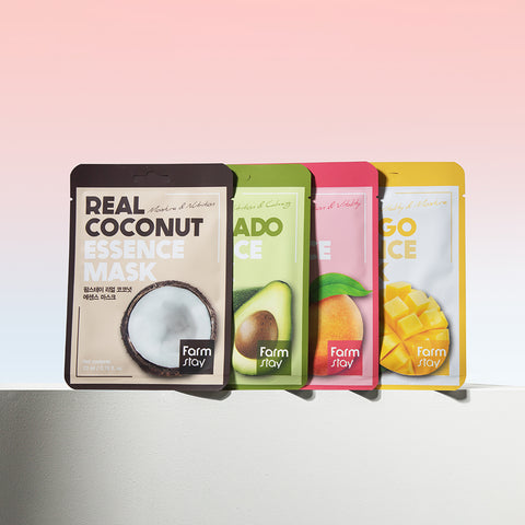 Farmstay Real Essence Mask Combo Pack ver.1 (1 box, 12 sheets)