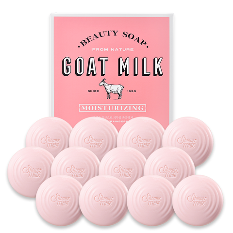 Shower Mate Goat Milk Soap 90g - Strawberry (12 Bars)