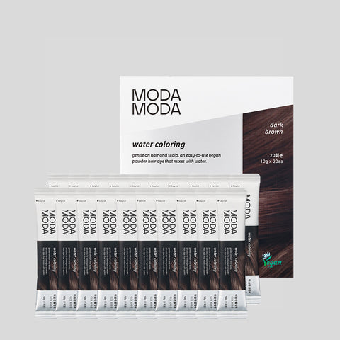 MODAMODA The Gentle Water Hair Dye 20-Pack (Dark Brown) - Refill (200 g)