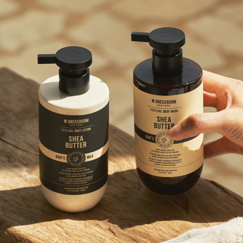 W.Dressroom Shea Butter & Goat Milk Body Wash 300g + Body Lotion 300ml (1+1 Set)