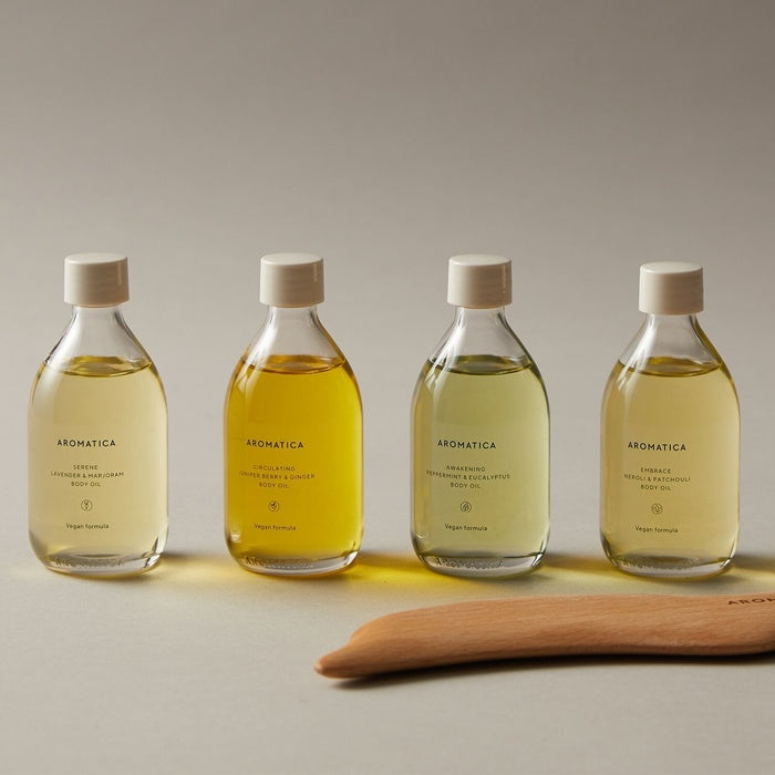 Aromatica Body Oil & Dolphin Gua Sha Massage Set (Surren Body Oil + Massager)