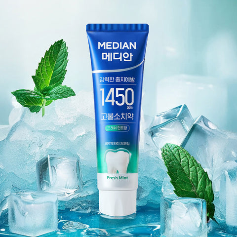 Median 1450 High-Fluoride Toothpaste Fresh Mint 160g (3-Pack)