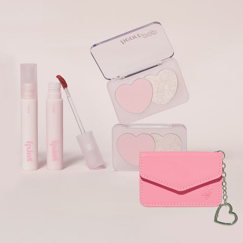 ETUDE Dear My Bestie Heart Pop Duo Blusher #Dear My Pink 7.5g + Fixing Tint 4g