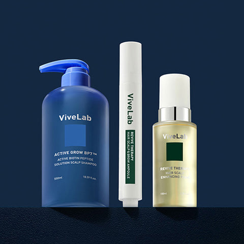 Vivelab Hair Loss Relief Set (2 Scalp Ampoules + Enhancing Foam + Active Biotin Shampoo + Biotin Shampoo 70ml)