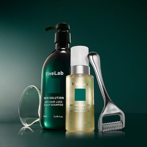 Vivelab Hair Loss Homecare Set (Hair Scalp Enhancing Foam 100ml + Scalp Nutrient & Boosting Roller)