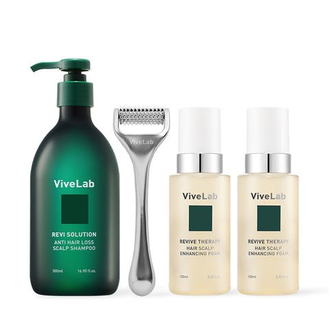 Vivelab Hair Loss Homecare Set (Hair Scalp Enhancing Foam 100ml + Scalp Nutrient & Boosting Roller)