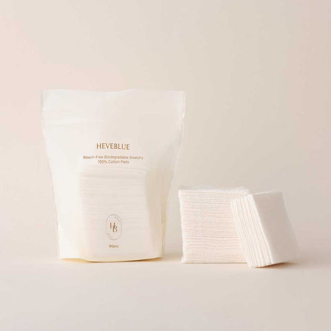 Heveblue Unbleached Biodegradable Stretch 100% Cotton Pads