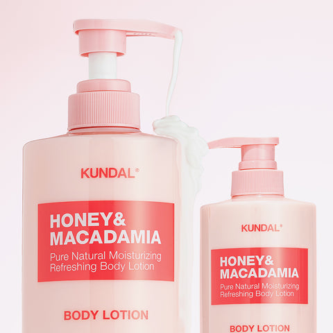 Kundal Honey & Macadamia Pure Body Lotion 500ml - Baby Powder (2 Pack)