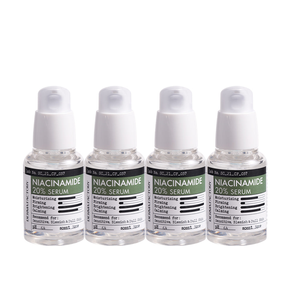 Derma Factory Niacinamide 20% Serum 30ml (4 Pack)