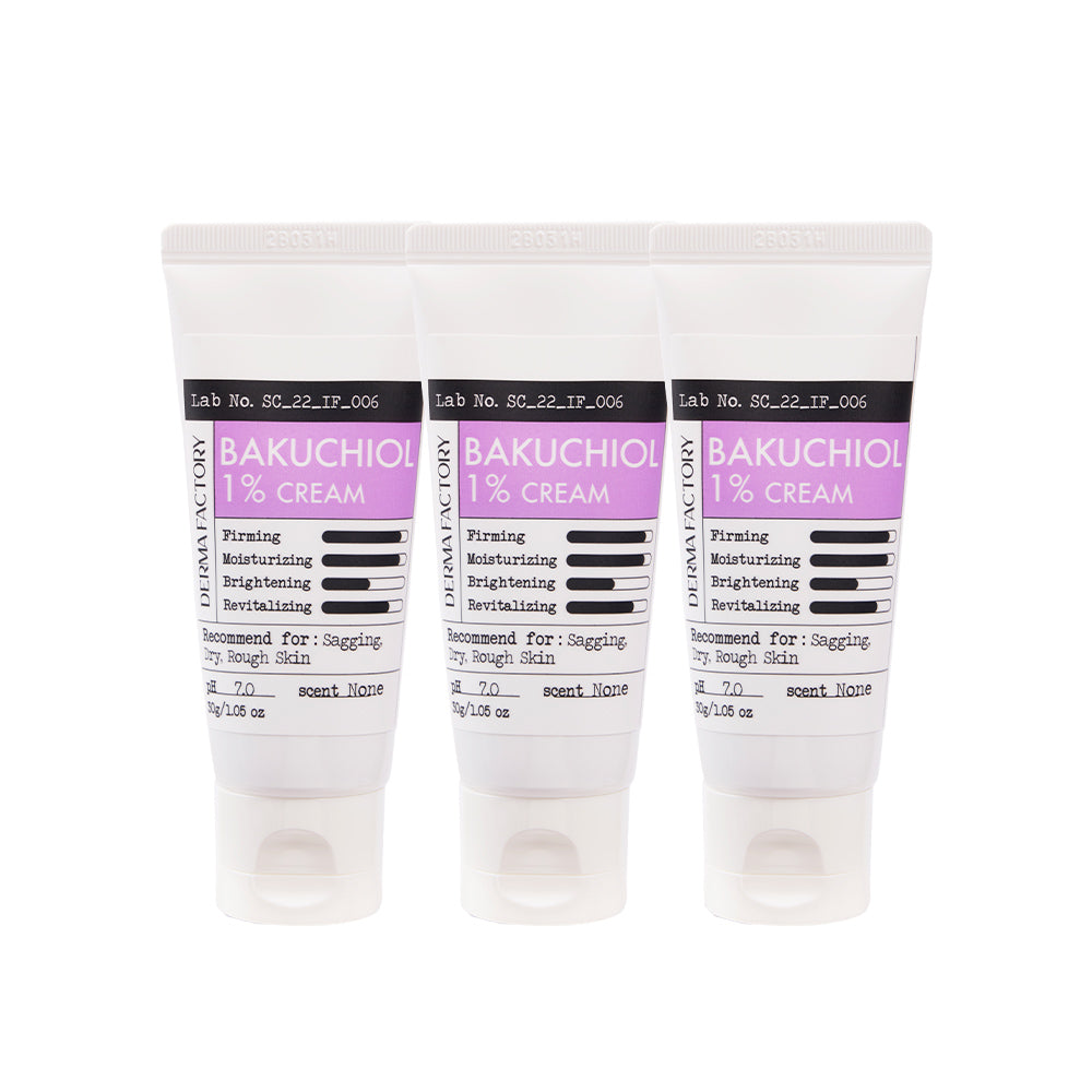 Derma Factory Bakuchiol 10,000ppm (1%) Cream 30g (3 Pack)
