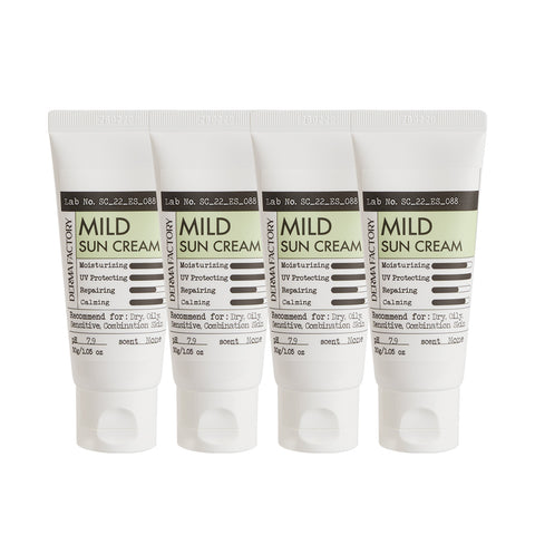 Derma Factory Mild Mineral Sun Cream 30g (4-Pack)
