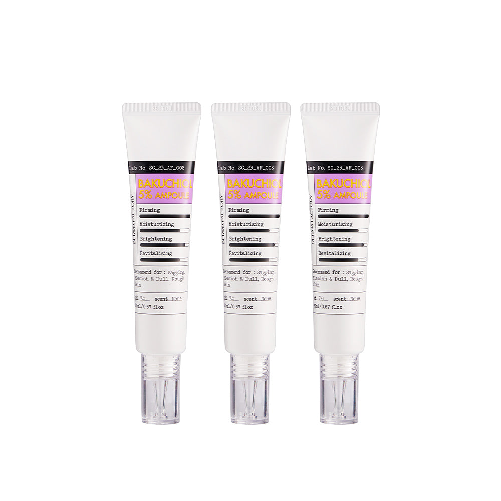 Derma Factory Bakuchiol 5% Ampoule 20ml 3-Pack Set