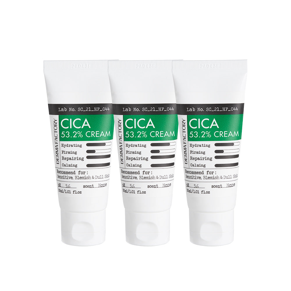 Derma Factory Cica 53.2% Cream 30ml (3 Pack)