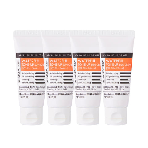 Derma Factory Waterful Tone-Up Sun Cream 30g (4 Pack)