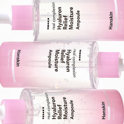 Hanskin Real Complexion Hyaluron Relief Moisture Ampoule 100ml (2 Pack)