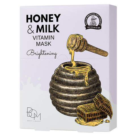 BOM Honey & Milk Mask Pack 25ml (10 Sheets)