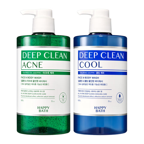 Happy Bath Deep Clean All-in-One Back Acne Body Wash 900g (2 pack)