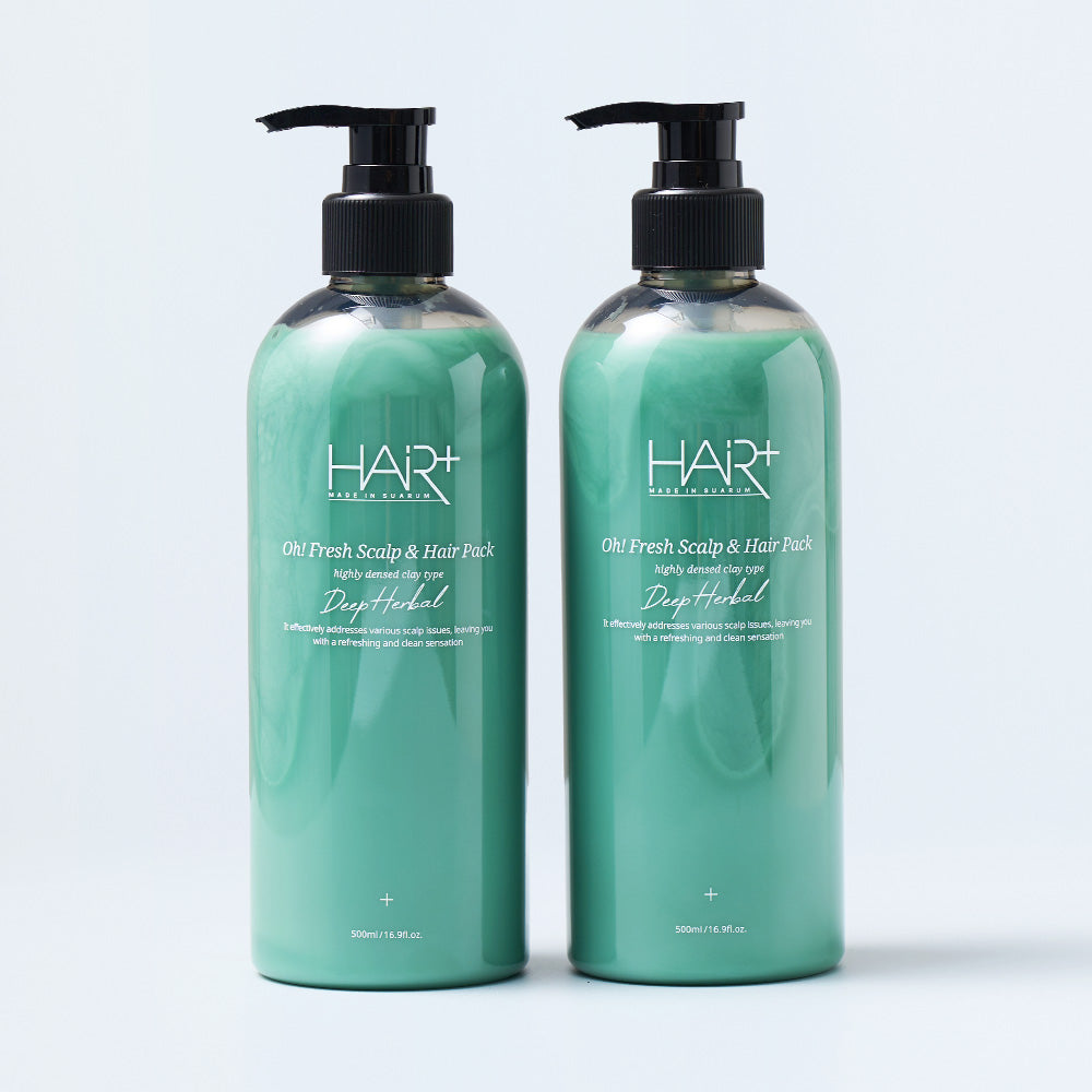 HairPlus O'Fresh Deep Herbal Scalp Hair Pack 500ml (2 Pack)