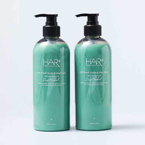 HairPlus O'Fresh Deep Herbal Scalp Hair Pack 500ml (2 Pack)