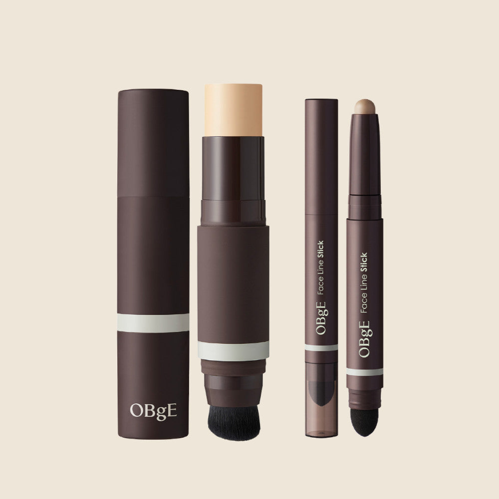OBGE Natural Cover Foundation + Face Line Shading Stick 15ml
