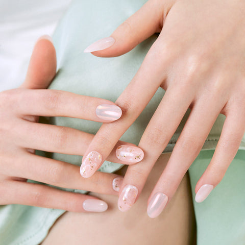 Dashing Diva Magic Press Marble Mirror (Long Oval) Nail Tips