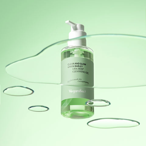 Veganifect Clean & Glow Green Barley LHA Deep Cleansing Oil 205ml (2 Pack)