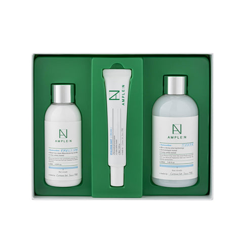AMPLE:N Hyaluron Shot 3-Piece Set (Toner 220ml + Lotion 130ml + Cream 30ml)