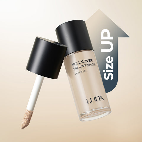 Luna Long-Lasting Full Cover Big Concealer 40g + Pore-Fit Finger Puff 3P
