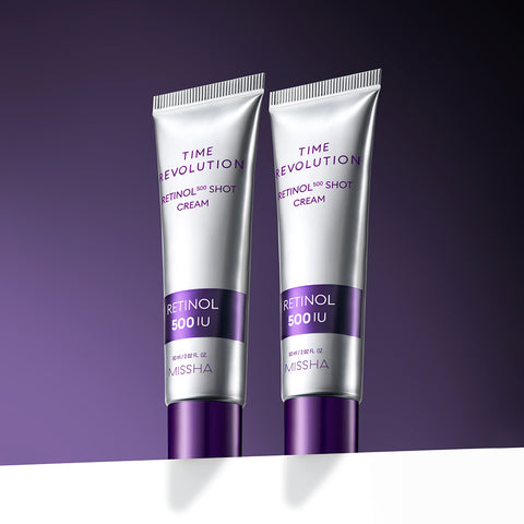 MISSHA Time Revolution Retinol 500 Shot Cream 60ml (2-Pack)