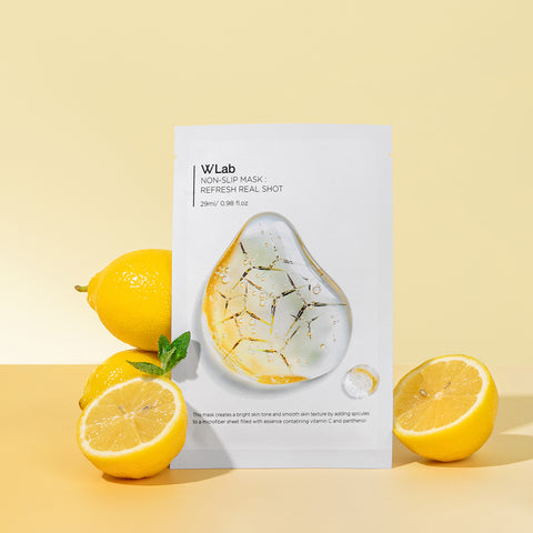 W.Lab Non-Slip Mask Refresh Real Shot 1 Sheet (5 Pack)