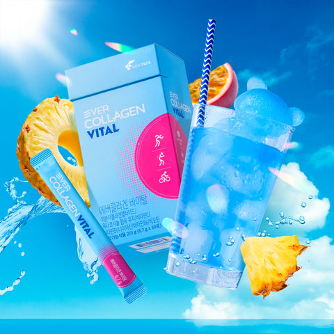 Newtree Ever Collagen Vital 2-Box (60 Sachets) GPH Low-Molecular Tri-Peptide Collagen with Vitamins
