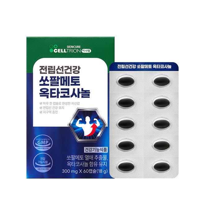 Celltrion InnerLab Prostate Health Saw Palmetto & Octacosanol (300 mg x 60 Capsules) 1 Box